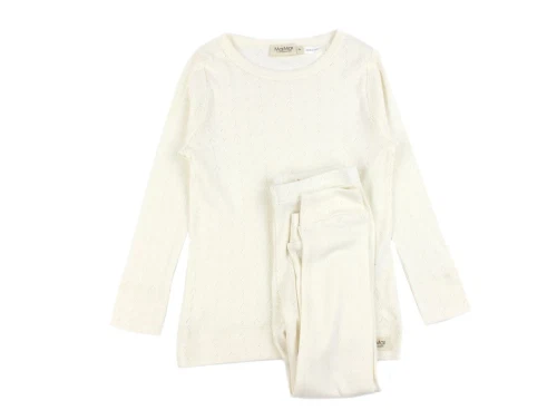 MarMar flour white pointelle nattøjssæt modal